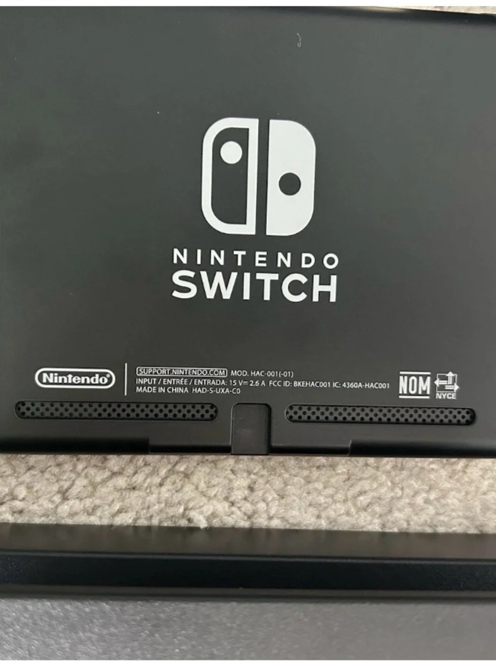 Nintendo Switch Console with Blue and Neon Yellow Joy-Con Works